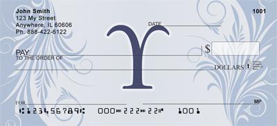 Floral Monogram Y