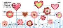 Retro Heart Flowers