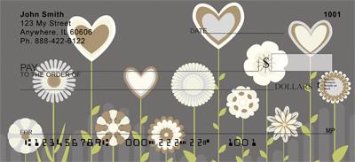 Retro Heart Flowers
