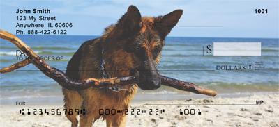 German Shepherds On The Beach