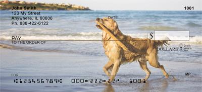 Golden Retrievers On The Beach