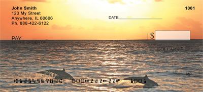 Dolphins At Sunset