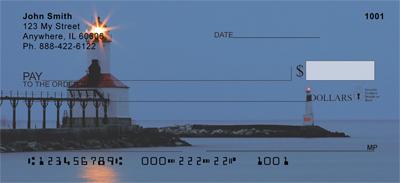 Pier Lighthouses At Night