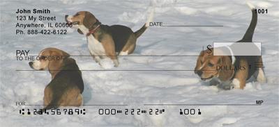 Beagles In The Snow