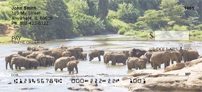 Elephants Cooling Off