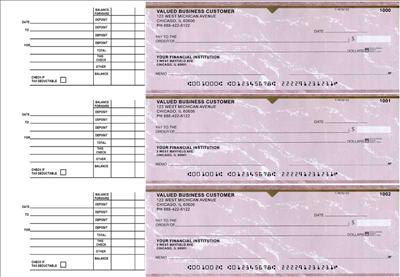 Burgundy Marble Accounts Payable Business Checks