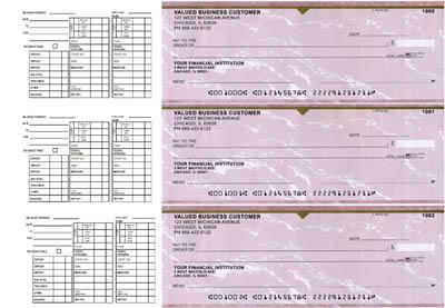 Burgundy Marble Payroll Business Checks