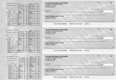 Brushed Metal Payroll Designer Business Checks