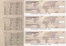 World Map Payroll Designer Business Checks