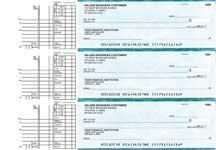 Teal Marble Multi Purpose Business Checks