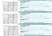 Teal Marble Payroll Business Checks