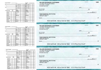 Teal Marble Payroll Business Checks