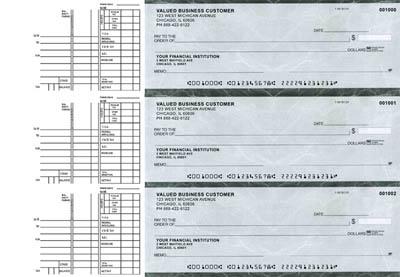 Green Marble Multi Purpose Business Checks