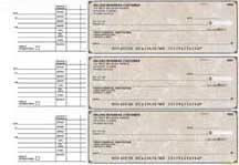 Tan Parchment Accounts Payable Business Checks