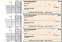 Tan Parchment Multi Purpose Business Checks