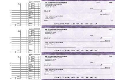 Purple Marble Multi Purpose Business Checks