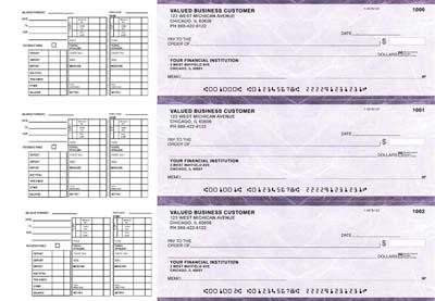Purple Marble Payroll Business Checks