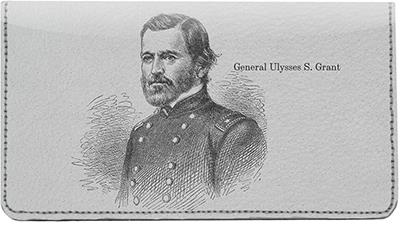 Civil War Generals Leather Checkbook Cover