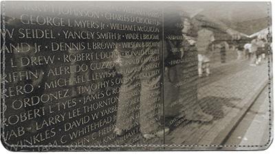 War Memorials Leather Checkbook Cover