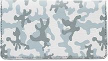Black and White Camo Leather Checkbook Cover