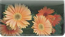 Gerbera Daisies Leather Checkbook Cover