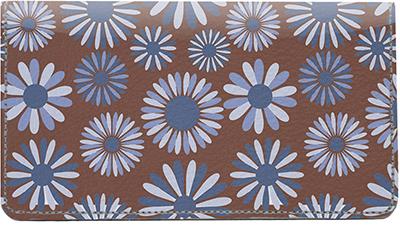 Daisy Delight Leather Checkbook Cover