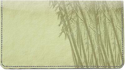 Delicate Bamboo Leather Checkbook Cover
