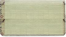 Bamboo Panels Leather Checkbook Cover