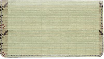 Bamboo Panels Leather Checkbook Cover