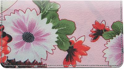 Kimono Patterns Leather Checkbook Cover