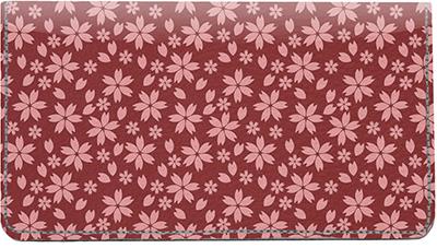 Japanese Patterns Leather Checkbook Cover