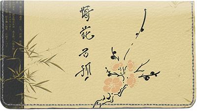 Sakura Blossom Leather Checkbook Cover