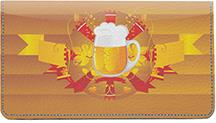 Beer Vignette Leather Checkbook Cover