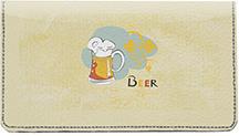 Beer Menu Leather Checkbook Cover