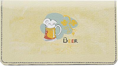 Beer Menu Leather Checkbook Cover