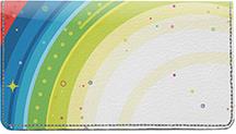 Abstract Rainbows Leather Checkbook Cover