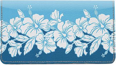Blue Hawaii Leather Checkbook Cover