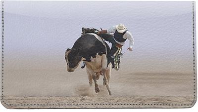 Rodeo Events Leather Checkbook Cover