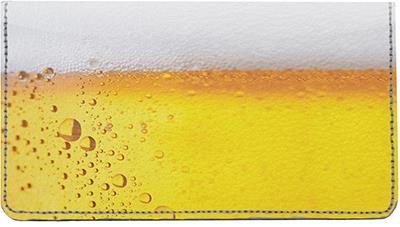 Beer Head Leather Checkbook Cover
