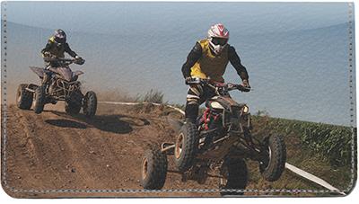 ATV Fun Leather Checkbook Cover