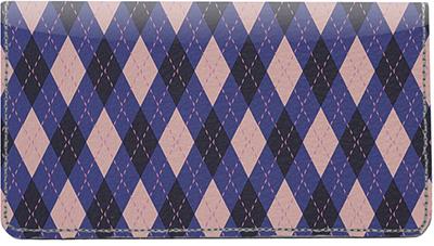 Classic Argyle Leather Checkbook Cover