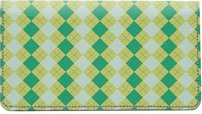 Argyle Textures Leather Checkbook Cover