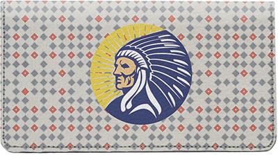 Native American Chiefs Leather Checkbook Cover