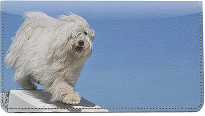 Active Maltese Leather Checkbook Cover