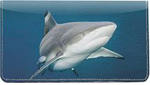 Blacktip Sharks Leather Checkbook Cover