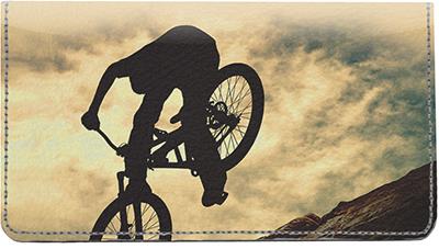Extreme Biking Leather Checkbook Cover
