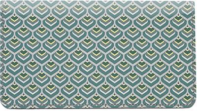 Peacock Patterns Leather Checkbook Cover