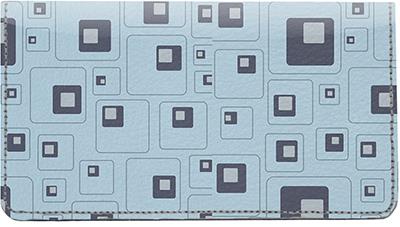 Funky Squares Leather Checkbook Cover