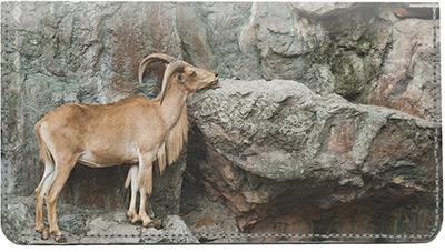 Mountain Goats Leather Checkbook Cover