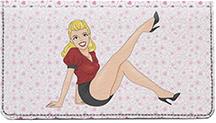 Pin Up Girls Leather Checkbook Cover